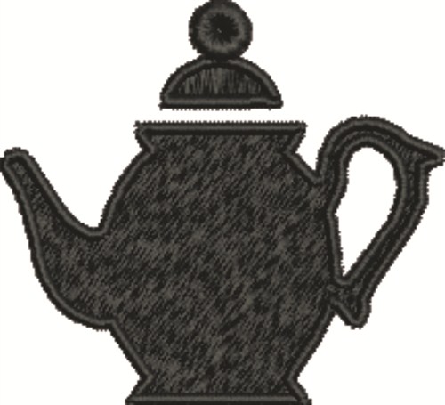 Teapot Silhouette Machine Embroidery Design