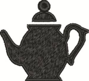 Picture of Teapot Silhouette Machine Embroidery Design