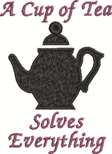A Cup Of Tea Machine Embroidery Design