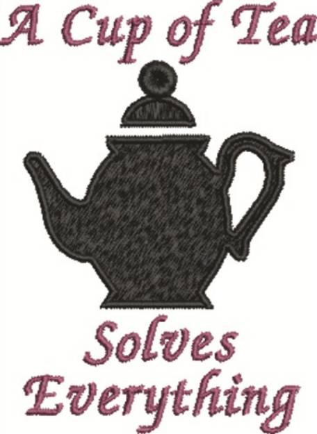 Picture of A Cup Of Tea Machine Embroidery Design