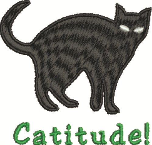 Catitude Machine Embroidery Design