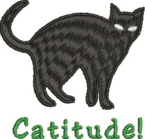 Picture of Catitude Machine Embroidery Design