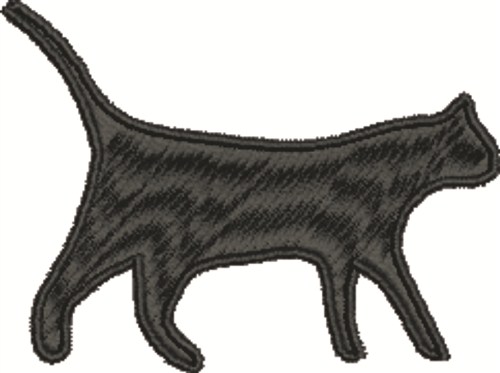 Walking Cat Machine Embroidery Design