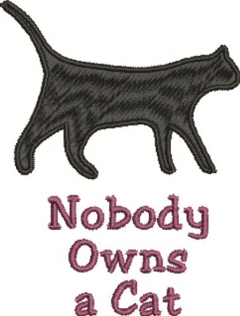 Picture of Nobody Owns Cat Machine Embroidery Design
