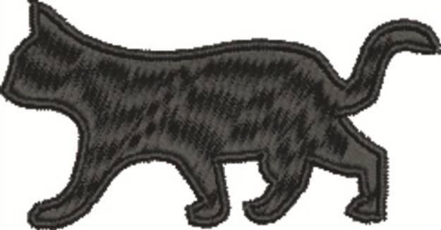 Picture of Cat Walking Machine Embroidery Design