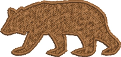 Bear Outline Machine Embroidery Design
