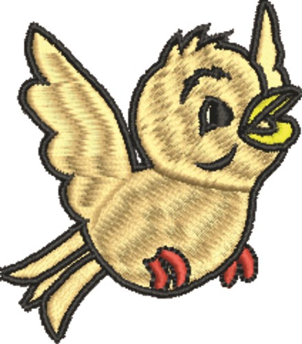 Canary Bird Machine Embroidery Design