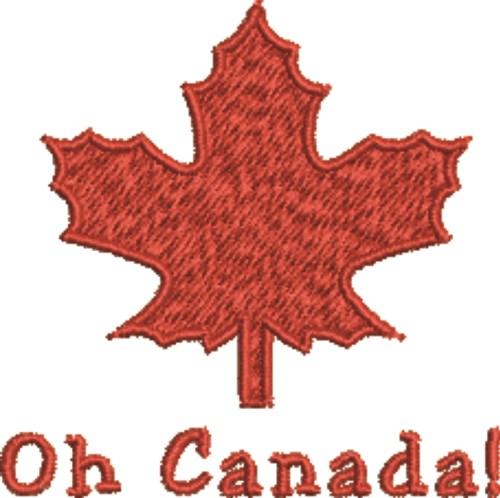 Oh Canada Maple Leaf Machine Embroidery Design