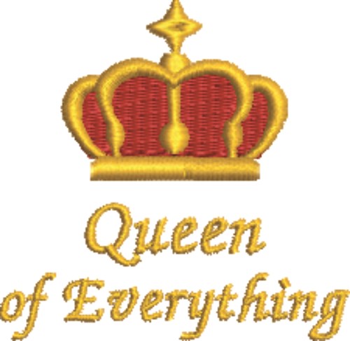 Queen of Everything Machine Embroidery Design