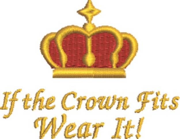 Picture of Crown Fits Machine Embroidery Design