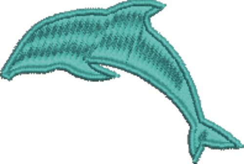 Dolphin Outline Machine Embroidery Design