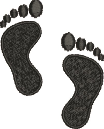 Footprints Machine Embroidery Design