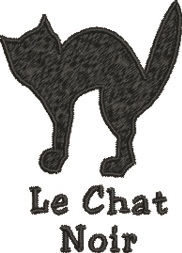 Le Chat Noir Machine Embroidery Design