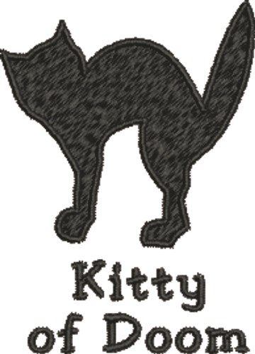 Kitty of Doom Machine Embroidery Design