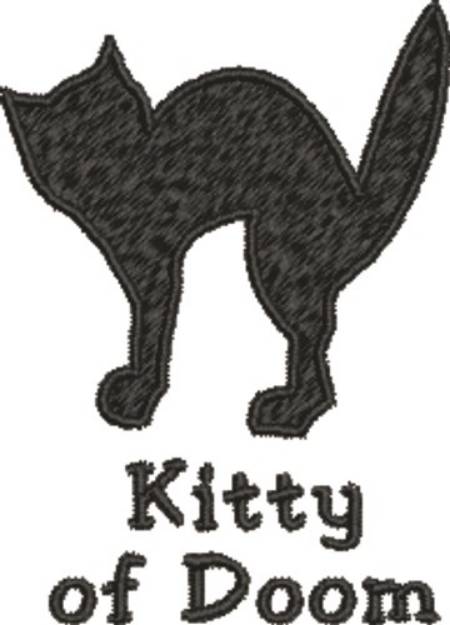 Picture of Kitty of Doom Machine Embroidery Design