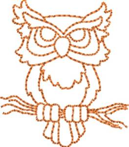 Picture of Halloween Owl Machine Embroidery Design