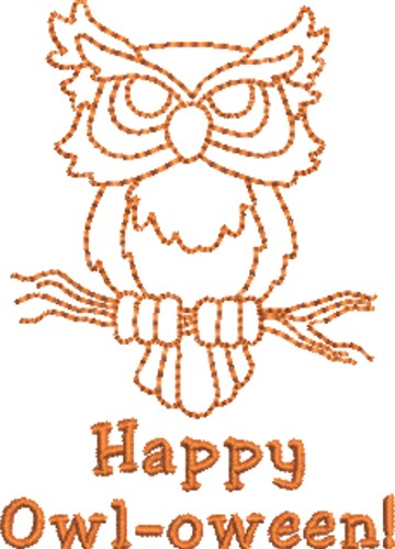 Happy Owl-oween Machine Embroidery Design