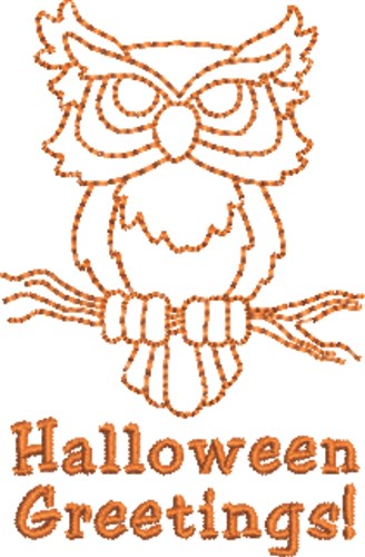 Halloween Greetings Machine Embroidery Design