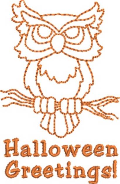 Picture of Halloween Greetings Machine Embroidery Design