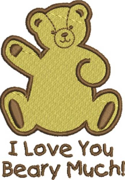 Picture of Beary Much Machine Embroidery Design