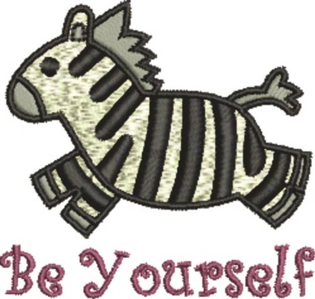 Picture of Zebra Be Yourself Machine Embroidery Design