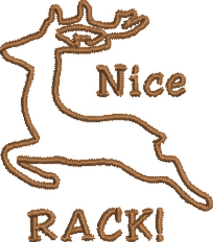 Deer Rack Machine Embroidery Design