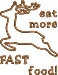 Picture of Fast Food Deer Machine Embroidery Design