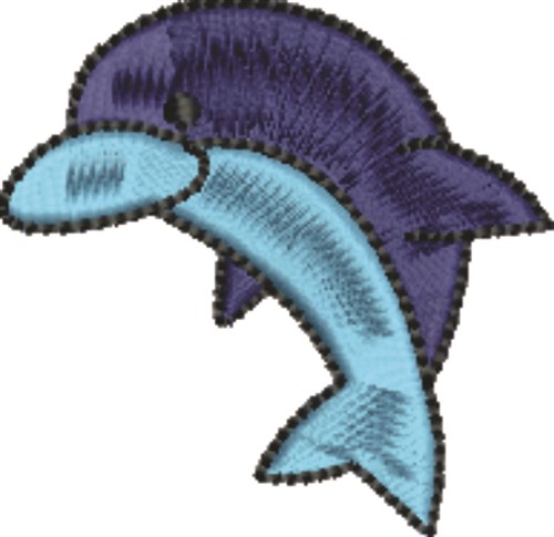 Dolphin Machine Embroidery Design