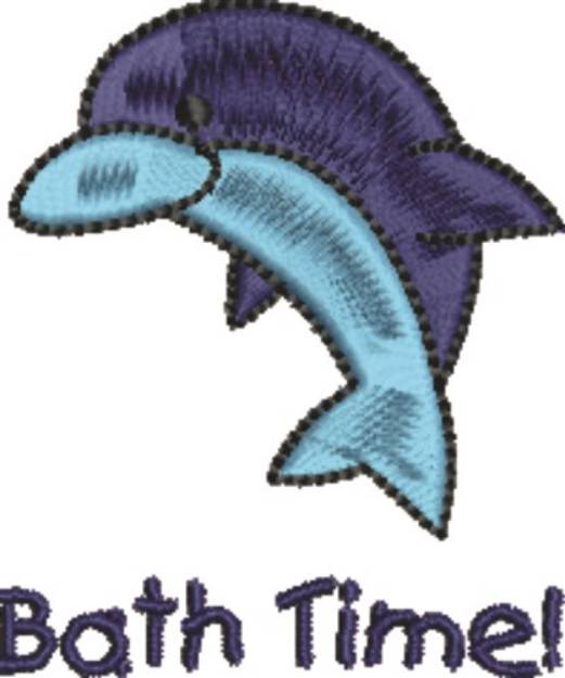 Picture of Dolphin Bath Time Machine Embroidery Design