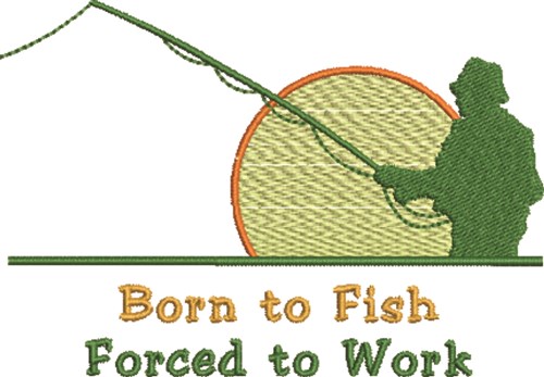 Fishing Work Machine Embroidery Design