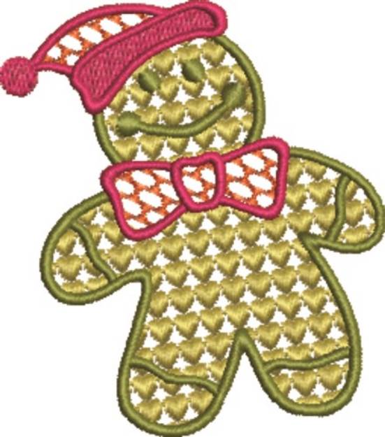 Picture of Gingerbread Man Machine Embroidery Design