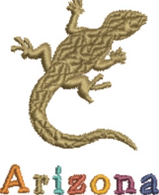 Picture of Lizard Arizona Machine Embroidery Design