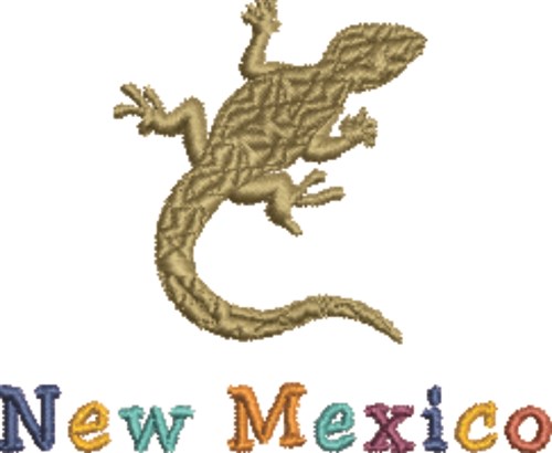 Lizard New Mexico Machine Embroidery Design