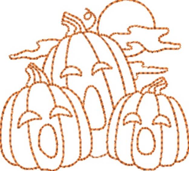 Picture of Pumpkin Outlines Machine Embroidery Design