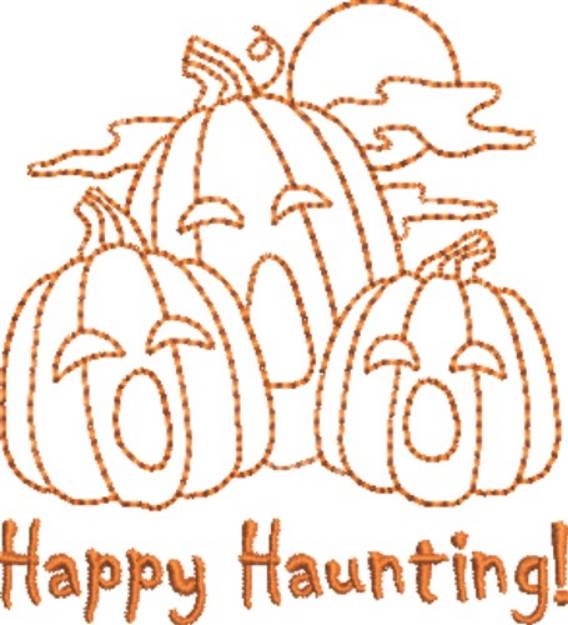 Picture of Pumpkin Haunting Machine Embroidery Design