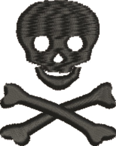 Skull Crossbones Machine Embroidery Design