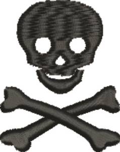 Picture of Skull Crossbones Machine Embroidery Design
