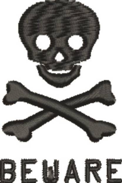 Picture of Skull Beware Machine Embroidery Design