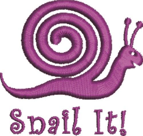 Snail It Machine Embroidery Design
