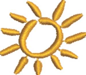 Picture of Sun Outline Machine Embroidery Design