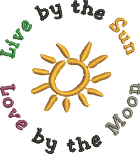 Live by the Sun Machine Embroidery Design