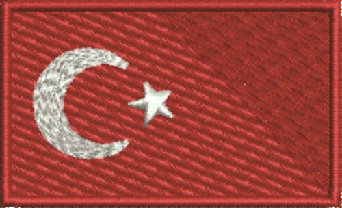 Turkey Flag Machine Embroidery Design