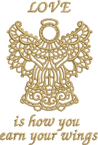 Angel Love Machine Embroidery Design