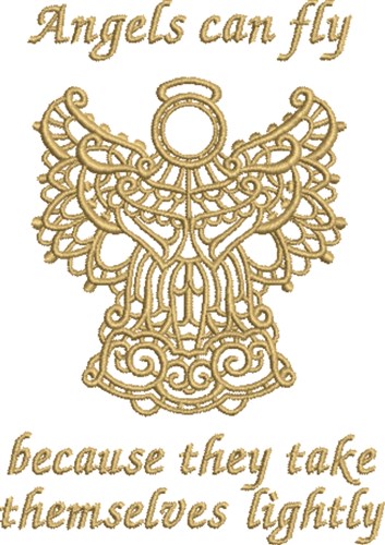 Angels Can Fly Machine Embroidery Design