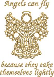 Picture of Angels Can Fly Machine Embroidery Design
