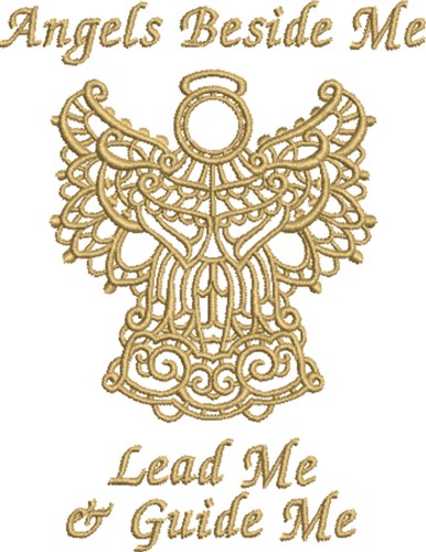 Angels Beside Me Machine Embroidery Design