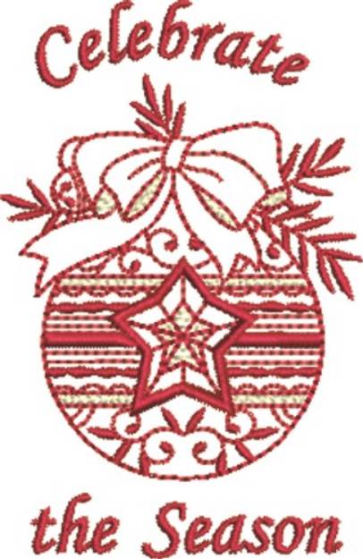 Picture of Celebrate Ornament Machine Embroidery Design