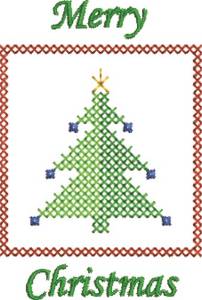 Picture of Merry Christmas Cross Stitch Machine Embroidery Design