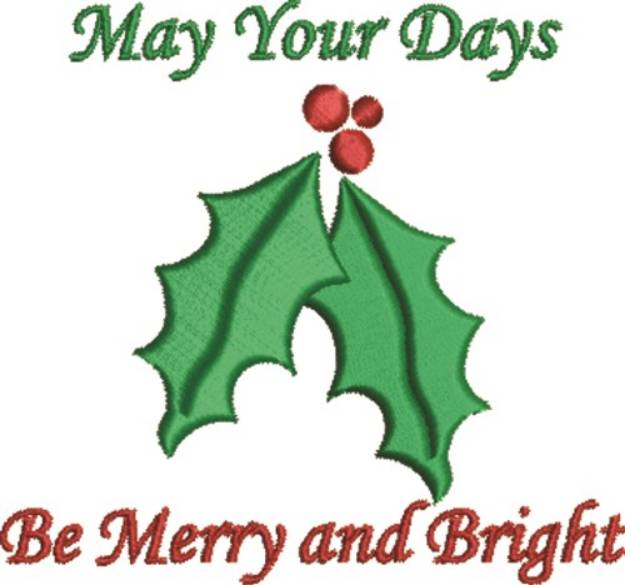 Picture of Be Merry and Bright Machine Embroidery Design
