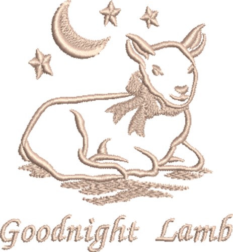 Goodnight Lamb Machine Embroidery Design
